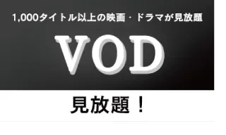 1000タイトル以上のVODが見放題。